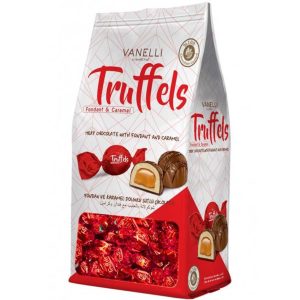شکلات فوندانت با طعم شیر و کاکائو و مغز فوندانت و کارامل 1 کیلوگرمی VANELLI Truffels