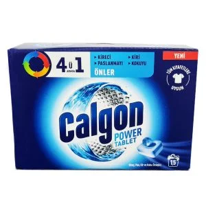 قرص جرم گیر ماشین لباسشویی ۴ در ۱ کالگون Calgon بسته ۱۵ عددی